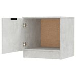 Vidaxl table de chevet gris béton 40x39x40 cm