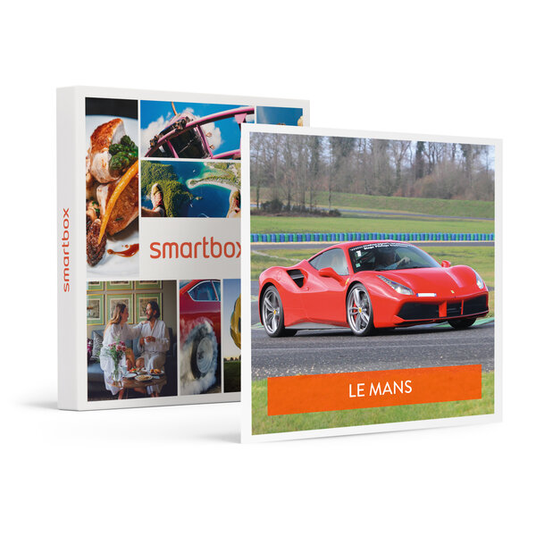 Sensations sur le circuit du mans : 2 tours au volant ou en passager d'une ferrari 488 gtb - smartbox - coffret cadeau sport & aventure