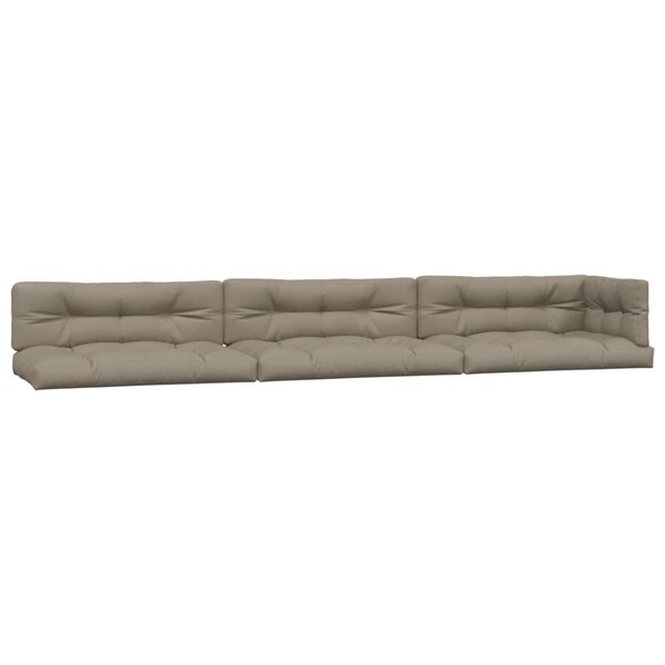 vidaXL Coussins de palette lot de 7 taupe tissu
