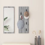 vidaXL Porte-manteau mural Montage mural Sonoma gris 30 x 1.5 x 80 cm