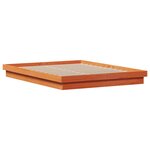 vidaXL Cadre de lit à LED sans matelas 150x200 cm bois massif