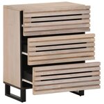 vidaXL Buffet blanc 60x34x75 cm bois massif de manguier