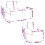 vidaXL Ensembles de canapés 3 Pièces Crème 115 x 56 x 80 cm Contreplaqué