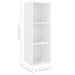 Vidaxl meuble tv mural blanc brillant 37x37x107 cm aggloméré