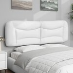 vidaXL Coussin de tête de lit blanc 160 cm similicuir