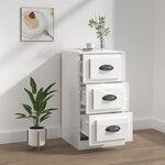 vidaXL Buffet blanc brillant 36x35 5x67 5 cm bois d'ingénierie