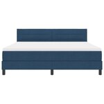 vidaXL Lit à ressorts avec tête de lit Bleu 180 x 200 cm tissu
