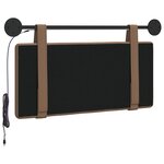 vidaXL Tête de lit suspendue Avec lumière LED Cappuccino Simili cuir