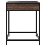 vidaXL Table de chevet avec LED infini chêne marron 40x40x51 cm