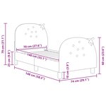 vidaXL Cadre de lit pour tout-petit avec tête de lit Rose 70 x 140 cm