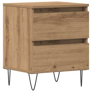 vidaXL Cabinet de chevet avec tiroir chêne artisanal 40 x 35 x 50 cm