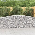 vidaXL Paniers à gabions arqués 10 Pièces 400x50x80/100 cm Fer galvanisé
