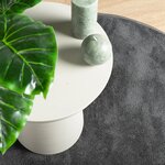 vidaXL Tapis OVIEDO à poils courts anthracite Ø 80 cm