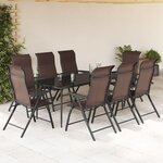 vidaXL Chaises pliables de jardin lot de 8 marron résine tressée