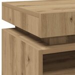 vidaXL Armoire de chevet et lumières LED chêne artisanal 40x39x48 5 cm