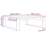 vidaXL Table basse Chêne noir 100 x 100 x 35 cm Bois d'ingénierie
