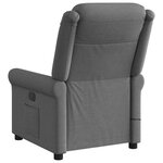 vidaXL Fauteuil inclinable de massage électrique gris foncé tissu