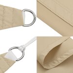 vidaXL Voile de parasol tissu oxford carré 2 5x2 5 m beige