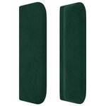 vidaXL Tête de lit avec oreilles Vert foncé 183x16x78/88 cm Velours
