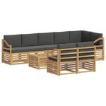 vidaXL Ensemble de canapés d'extérieur 9 pc Blanc et anthracite