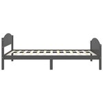 vidaXL Cadre de lit sans matelas gris foncé bois pin massif 90x200cm