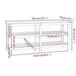 vidaXL Banc de travail Blanc 181x50x80 cm Bois de pin massif