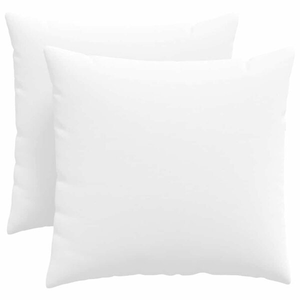 vidaXL Coussins de canapé 2 Pièces Blanc 50 x 50 cm tissu