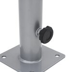 vidaXL Base de parasol pour mât Ø38/48 mm argenté acier