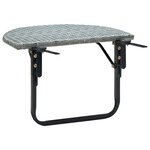 vidaXL Table de balcon Gris 60x60x40 cm Résine tressée