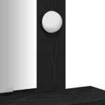 vidaXL Table de Toilette Noir 50 x 41 x 140 cm Bois d'ingénierie