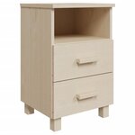 vidaXL Tables de chevet HAMAR 2 Pièces Marron miel 40x35x62cm Bois massif