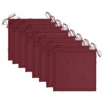 vidaXL Chaises pliables de jardin avec coussins lot de 8 Teck solide