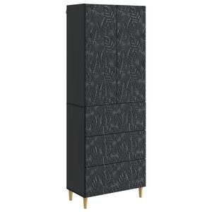 vidaXL Ensemble de Meubles 2 Pièces Noir 66 x 34 5 x 90 cm