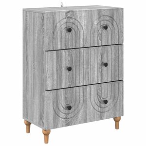vidaXL Armoire à tiroirs Sonoma gris 66 x 34 5 x 90 cm