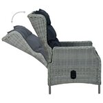 Vidaxl ensemble de salle à manger de jardin 7 pièces gris clair