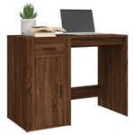 vidaXL Bureau Chêne marron 100x49x75 cm Bois d'ingénierie