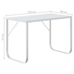vidaXL Bureau d'ordinateur Blanc 110x60x73 cm Aggloméré