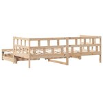 vidaXL Lit de jour avec gigogne et tiroirs sans matelas 90x200 cm