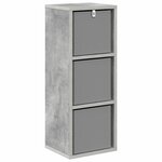 vidaXL Buffet avec tiroir Gris béton 25 5 x 22 x 69 5 cm