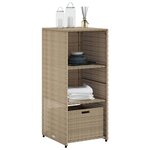 vidaXL Armoire de rangement de jardin beige 50x55x115cm résine tressée