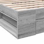 vidaXL Cadre de lit avec tiroir sans matelas sonoma gris 75x190 cm