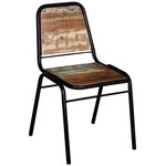 vidaXL Chaises à manger lot de 6 bois de récupération solide