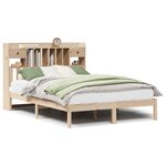 vidaXL Lit bibliothèque sans matelas 150x200 cm bois massif de pin