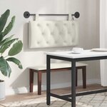 vidaXL Tête de lit suspendue Crème Velours