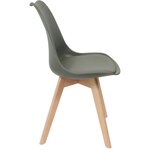 Chaise scandinave avec assise rembourrée (lot de 2)