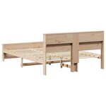 vidaXL Cadre de lit Marron 140 x 200 cm Bois massif en pin