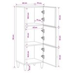 vidaXL Armoires de rangement avec stockage Marron 40 x 33 5 x 110 cm