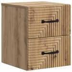 vidaXL Cabinet de chevet mural 2 pc Chêne artisanal 34 5 x 33 x 40 cm