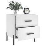 vidaXL Table de chevet blanc 40x35x47 5 cm bois d’ingénierie