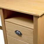 vidaXL Bureau Hill avec 3 tiroirs 120x50x74 cm Pin solide